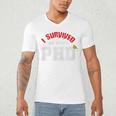 I Survived My Wife's PhD Graduation Slim Fit Shirt Men's V-Neck T-Shirt