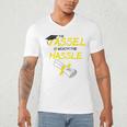 Tassel Worth The Hassle 2018 Graduation Quote Ylw Men's V-Neck T-Shirt
