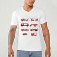 Toddler Boy Types Of FireTruck Firefighter Baby Dad Fireman Men's V-Neck T-Shirt