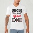 Uncle Of The Fast One Car Racing Dad 1St Birthday Boy Men's V-Neck T-Shirt
