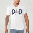Unicorn Dad Birthday Shirt Matching Family Party Tee T-Shirt Men's V-Neck T-Shirt
