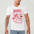 Valentines Book Lover Romance Books Are My Love Language Men's V-Neck T-Shirt Valentines Book Lover Romance Books Are My Love Language Men's V-Neck T-Shirt