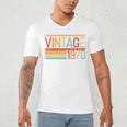 Vintage 1970 Birthday Retro Style 70's Born Nostalgia Party Premium Tri-Blend Men's V-Neck T-Shirt Vintage 1970 Birthday Retro Style 70's Born Nostalgia Party Premium Tri-Blend Men's V-Neck T-Shirt