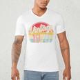 Vintage 1970 Retro Style 70's Born Nostalgia Vibe Birthday Premium Tri-Blend Men's V-Neck T-Shirt