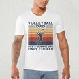 Volleyball Dad Like A Normal Dad Only Cooler Vintage Men's V-Neck T-Shirt