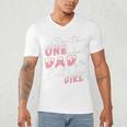 Winter Onederland 1st Birthday Theme Dad Of Birthday Girl Men's V-Neck T-Shirt