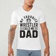 Wrestler Daddy Wrestling Dad Men's V-Neck T-Shirt