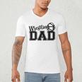Wrestling Dad Hobby Wrestle Wrestler Martial Arts Father Men's V-Neck T-Shirt