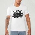 Yk2 Grunge Scary Cat With Tail Tomboy 90s Nostalgia Indie Men's V-Neck T-Shirt