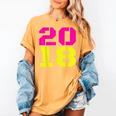 2018 Big Neon Numbers For The New Year Or Graduation Women's Comfort Colors T-Shirt Mustard