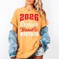 2026 Senior Band Brother Class Of 2026 Parent Graduation Women's Comfort Colors T-Shirt Mustard