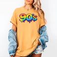 90s Retro Pop Art Rainbow Lips Nostalgia Costume 90s Women's Comfort Colors T-Shirt Mustard 90s Retro Pop Art Rainbow Lips Nostalgia Costume 90s Women's Comfort Colors T-Shirt Mustard