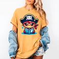 Adorable Book Lover Pirate With Reading Glasses Cute Women's Comfort Colors T-Shirt Mustard Adorable Book Lover Pirate With Reading Glasses Cute Women's Comfort Colors T-Shirt Mustard