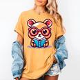 Adorable Book Lover Quokka With Reading Glasses Cute Women's Comfort Colors T-Shirt Mustard