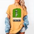Alien Avoids Humans Sarcastic Introvert Humor Women's Comfort Colors T-Shirt Mustard