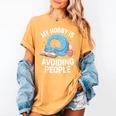 Anti-Social Club Homebody Introvert Hibernate Hermit Shyness Women's Comfort Colors T-Shirt Mustard
