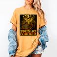 Antiques Collector Writing Retro Nostalgia Curiosity Women's Comfort Colors T-Shirt Mustard