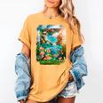 Aqua In The Skies Frutiger Aero Women's Comfort Colors T-Shirt Mustard Aqua In The Skies Frutiger Aero Women's Comfort Colors T-Shirt Mustard