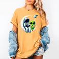 Astronaut Reading Book To Alien Shirt Moon Space Lover Kids Women's Comfort Colors T-Shirt Mustard Astronaut Reading Book To Alien Shirt Moon Space Lover Kids Women's Comfort Colors T-Shirt Mustard