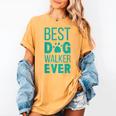 Best Dog Walker Ever Graduation New Shirt Dog Lover Women's Comfort Colors T-Shirt Mustard