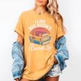 I Like Big Books Cannot Lie Librarian Reading Teacher Women's Comfort Colors T-Shirt Mustard