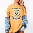 Blue In Memory Of Godfather Colon Cancer Awareness Uplifting Women's Comfort Colors T-Shirt Mustard Blue In Memory Of Godfather Colon Cancer Awareness Uplifting Women's Comfort Colors T-Shirt Mustard