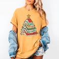 Book Christmas Tree For Librarians Book Lovers Women's Comfort Colors T-Shirt Mustard