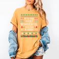 Book Lover Christmas Reader Ugly Sweater Tee Xmas New Year Women's Comfort Colors T-Shirt Mustard