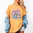 Book Lover Coquette Bow Pink Dainty Ribbon Cute Bookworm Women's Comfort Colors T-Shirt Mustard