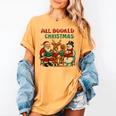 All Booked For Christmas Book Lover Women's Comfort Colors T-Shirt Mustard