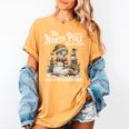 Bookish Christmas North Pole Book Club Snowman Book Worm Women's Comfort Colors T-Shirt Mustard