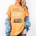 Books Saying JOMO Joy Of Missing Out For Bookworms Women's Comfort Colors T-Shirt Mustard