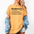 Booktrovert Definition Bookish Introvert Book Lover Women's Comfort Colors T-Shirt Mustard