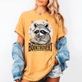 Booktrovert Raccoon Reading And Coffee For Book Lover Women's Comfort Colors T-Shirt Mustard Booktrovert Raccoon Reading And Coffee For Book Lover Women's Comfort Colors T-Shirt Mustard