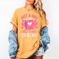Bookworm Just A Girl Who Loves To Read Women's Comfort Colors T-Shirt Mustard Bookworm Just A Girl Who Loves To Read Women's Comfort Colors T-Shirt Mustard
