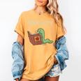 Bookworm Worm Reading Book Lover Read Books Librarian Women's Comfort Colors T-Shirt Mustard