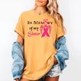 Breast Cancer Walk In Memory Of My Sister Women's Comfort Colors T-Shirt Mustard