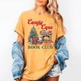 Candy Cane Book Club Holiday Party & Book Exchange Women's Comfort Colors T-Shirt Mustard Candy Cane Book Club Holiday Party & Book Exchange Women's Comfort Colors T-Shirt Mustard