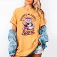 Cat Reading Is My Favorite Sport Retro Book Lover Women's Comfort Colors T-Shirt Mustard Cat Reading Is My Favorite Sport Retro Book Lover Women's Comfort Colors T-Shirt Mustard