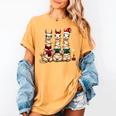 Christmas Three Llamas Reading Reading Books Llama Lover Women's Comfort Colors T-Shirt Mustard Christmas Three Llamas Reading Reading Books Llama Lover Women's Comfort Colors T-Shirt Mustard