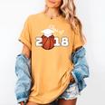 Class Of 2018 Basketball Senior Graduation Shirt Grad Women's Comfort Colors T-Shirt Mustard