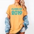 Class Of 2019 High School Graduation Teal Senior Women's Comfort Colors T-Shirt Mustard