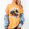 Class Of 2022 Monster Truck Graduation Cap Retro Sunset Boy Women's Comfort Colors T-Shirt Mustard