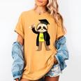 Class Of 2022 Sloth Graduation Masters College High School Women's Comfort Colors T-Shirt Mustard