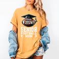 Class Of 2024 Graduation Senior Football Mom 2024 Women's Comfort Colors T-Shirt Mustard