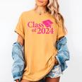 Class Of 2024 Pink For Girls And Women Graduation Women's Comfort Colors T-Shirt Mustard