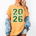 Class Of 2026 Graduation Varsity Green And On The Back Women's Comfort Colors T-Shirt Mustard