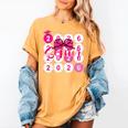 Class Of 2026 Senior Coquette Pink Bow Graduation Family Premium Tri-Blend Women's Comfort Colors T-Shirt Mustard