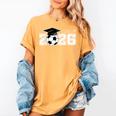 Class Of 2026 Senior 2026 Soccer High School Graduation Women's Comfort Colors T-Shirt Mustard