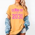 Class Of 2031 Pink Girls Shirt Graduation Women's Comfort Colors T-Shirt Mustard